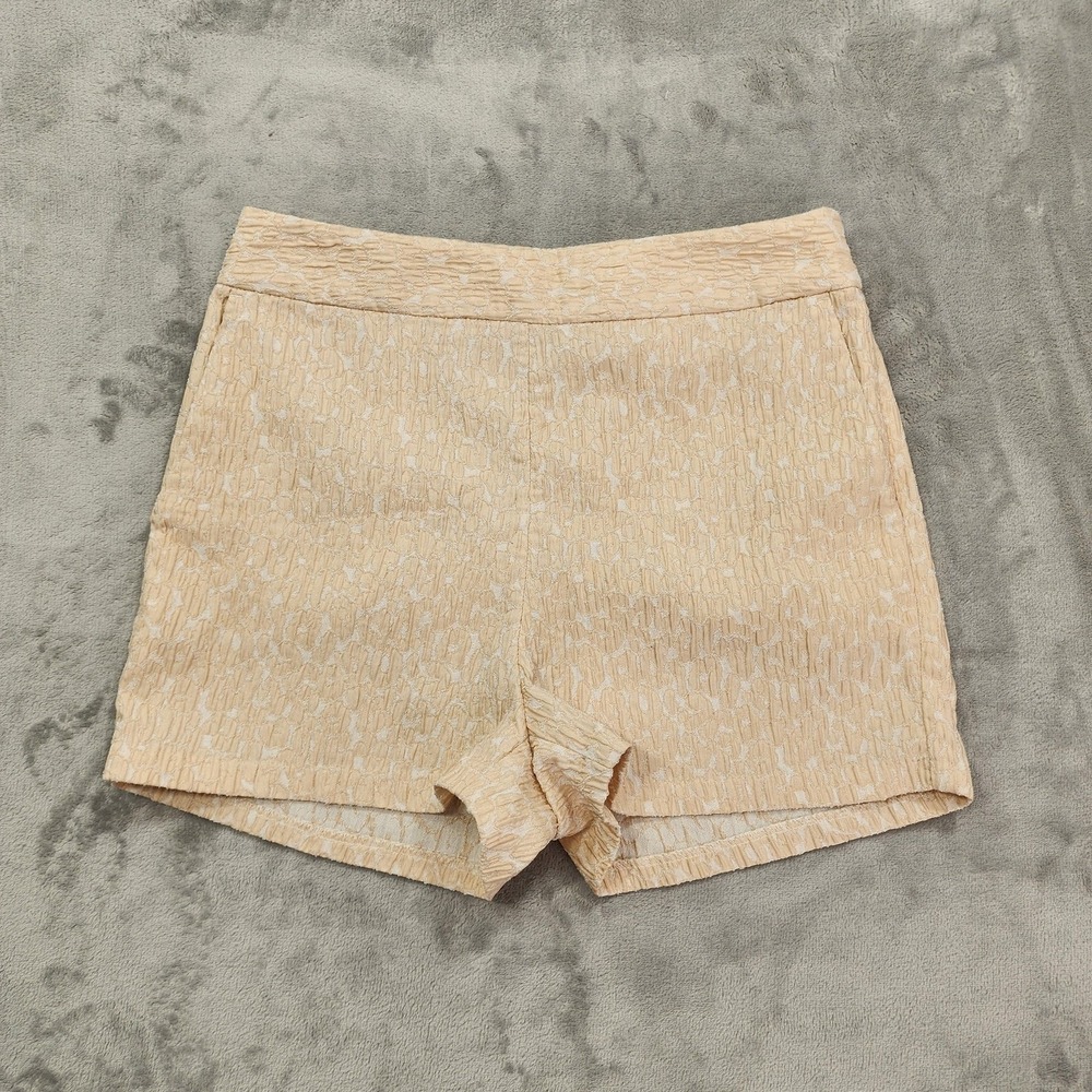 Express Shorts Womens 8 Beige Jacquard Chino Textured Dressy Casual Summer
